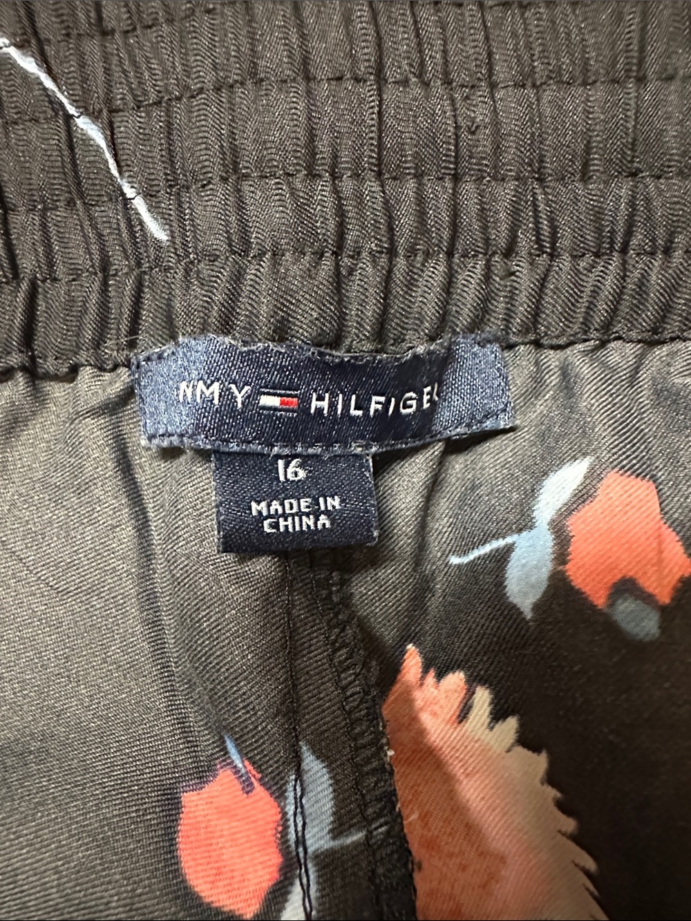 Tommy Hilfiger Black Floral Wide-Leg Pants - Picture 4 of 5